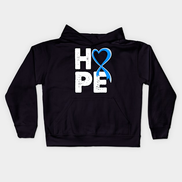 Child Abuse Awareness Shirts Hope Blue Ribbon tee Kids Hoodie by danielsho90